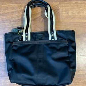 Black vinyl Coach bag